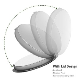 Coffee Filter Holder with Lid for Travel Replacement Part Compatible with Aeropress Original & Go Espresso Maker with Pack of 100 Count 64mm Paper Filters