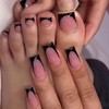 48 Pcs Black Press on Nails Medium & Press on