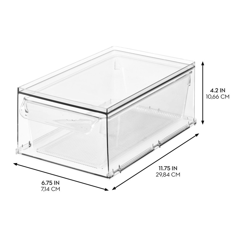 iDesign Stackable Kitchen Storage Drawer for Fridge, Pantry, Under-Sink, or