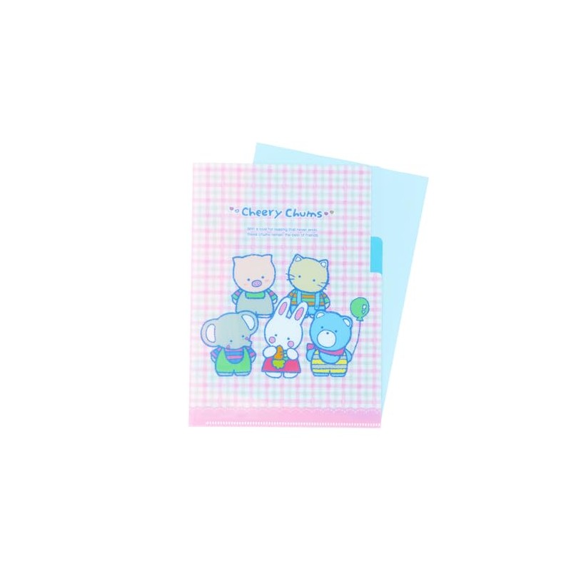 Sunstar Stationery 772974 Cheerful Cham Clear File, A5, 3P, Retro,
