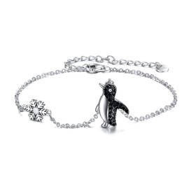 YAFEINI Penguin Bracelet 925 Sterling Silver Penguin Jewelry for Women Grils Penguin Lover Gifts, Sterling Silver , not known