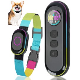 2-in-1 Safe Dogs Bark & Shock Collar with Remote Control 3300FT, Smart Anti Bark Collar for Large Medium Small Dogs 10-120 LBs, Effective Dog Training Collar with Remote to Correct Behaviors