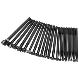 QWORK Leather Stamping Tools, Leather Stamping Kit with 20 Patterns, Leathercraft Stamping Tools, Different Shape Saddle Making Stamp Punch Set, Leather Carving Kit