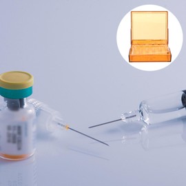 Healeved 5pieces Injection Box for Hospital Use Durable Plastic Syringe Case Holder Storage for Clinics and Emergency Kits Safe and Design