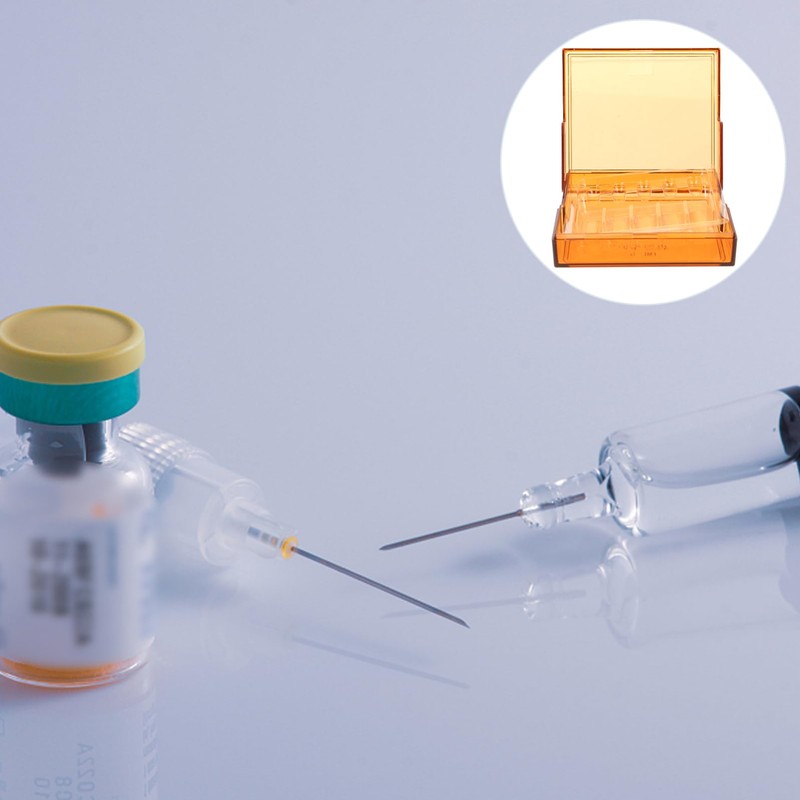 Healeved 5pieces Injection Box for Hospital Use Durable Plastic Syringe