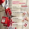 BOZZYS Lockout Tagout Locks 12-Pack｜OSHA White Loto Locks Keyed Alike｜12