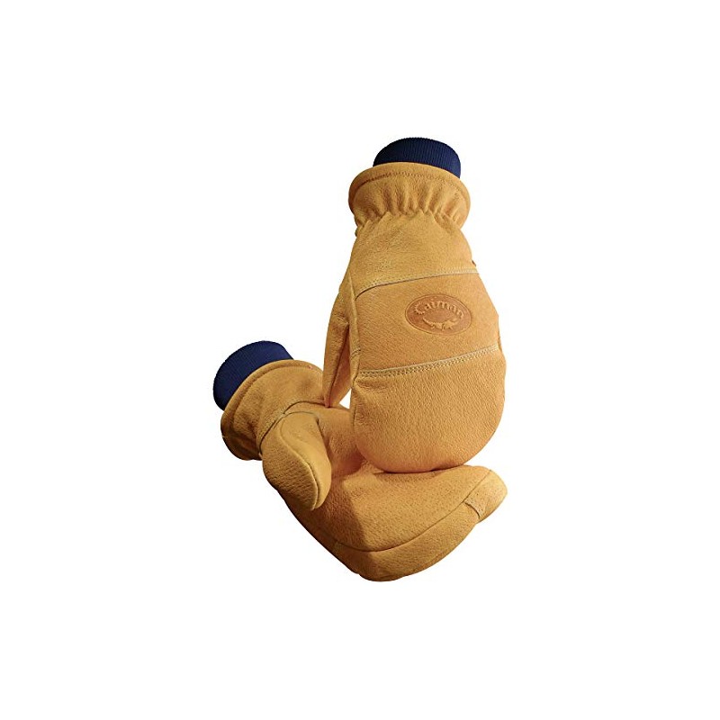 Caiman Premium Cowhide Leather Chopper Mittens, Heatrac Insulation, Kontour Design,