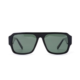 amoloma Sunglasses Aviator Glasses for Men and Women Unisex Classic Glasses Acetate Retro Vintage UV400 Polarised, black