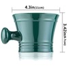 Linkidea Acrylic Shaving Cup with Knob Handle, Deep Size, Wet