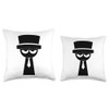 Moody Black from Sprunki! Throw Pillow