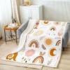 Boho Rainbow Throw Blanket For Girls Throw 50"X60",Cute Bohemian Eyes