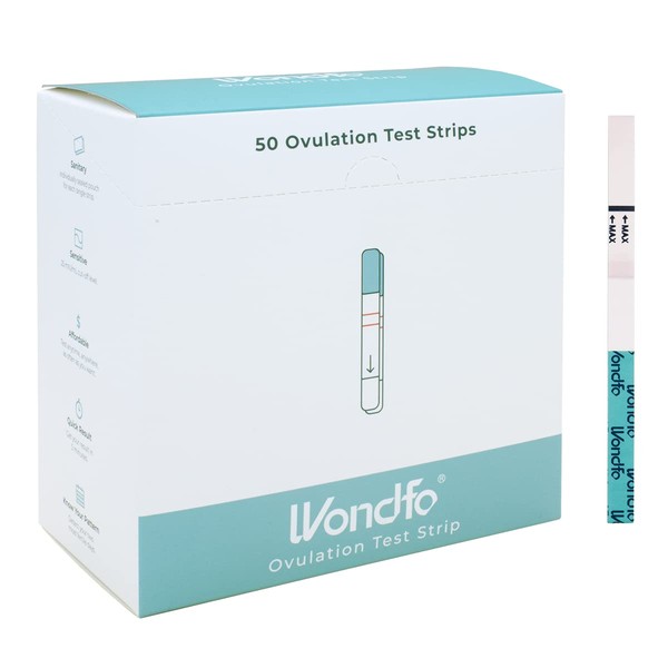 Wondfo 50 Ovulation Strips Tests Ultra Early Result Detection Highly Sensitive Fast Home Self-Checking Predictor Kit