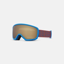 Giro Stomp Kids Ski Goggles - Snowboard Goggles for Youth, Boys & Girls - Blue Constant Strap with Amber Rose Lens
