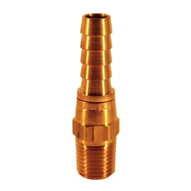 Milton 611-6 1/4" M. End, 3/8" ID Hose - Full Swivel