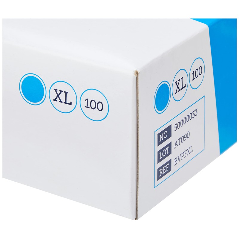 SafeTouch 11211-XL Powder Free Blue Vinyl Gloves - Box of