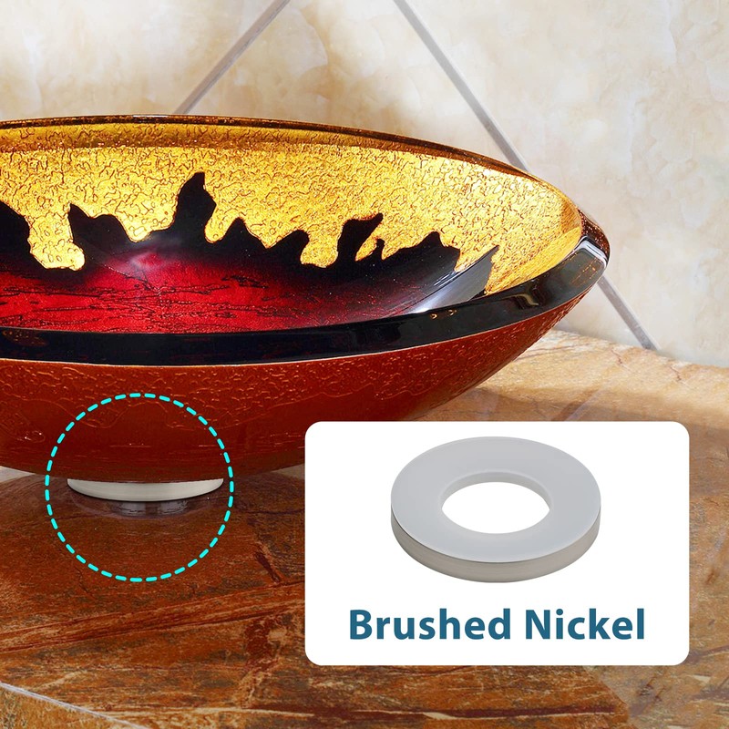Midanya Bathroom Vessel Sink Mounting Ring - Solid Brass Base