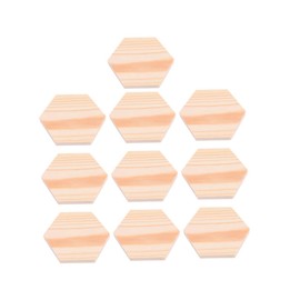 LIFKOME 10PCS Polygonal Hexagon Craft Planks for DIY Projects Natural Pine Wood for Painting and Decorating for Enthusiasts