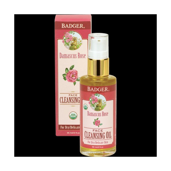 Badger Damascus Rose Face Cleansing Oil For Dry To Delicate