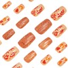 Medium Square Press on Nails Fall Acrylic Nails with Maple