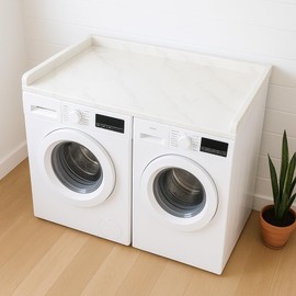 Ilyapa Washer Dryer Countertop - 27.5 x 54 inch Laundry Countertop, Washer and Dryer Covers for The Top, Laundry Room Organization and Storage