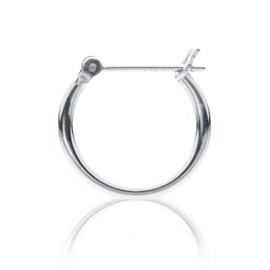 Puente Silver 925, Hoop Earrings, Hypoallergenic, Silver, Gold, For Both Ears, 20G, Men’s, Women’s, Simple, Silver Sterling Silver