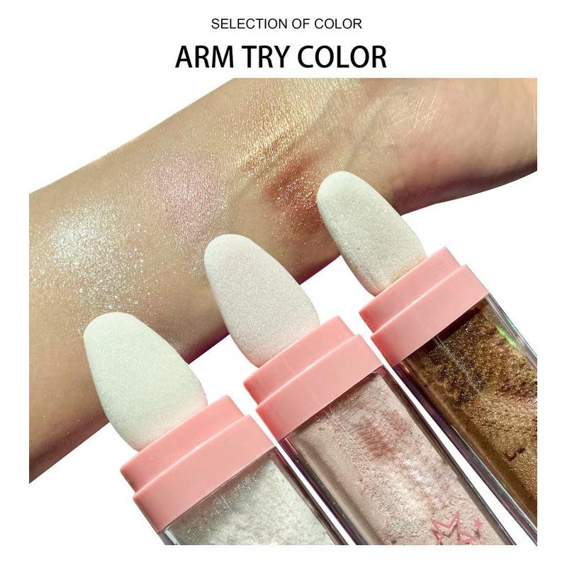 Glitter Powder Highlighter Makeup, Body Brightens the Natural Three-Dimensional Face