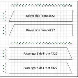 Clausen's World 4 Inch Fender Hash Mark Bars Vinyl Racing Stripes Decals, Fits Tacoma and Most Trucks, Both Sides, Black Matte