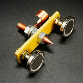 QISF 6 Pcs Magnetic Welding Head, Welding Ground Clamp, Magnetic Welding Support,Strong Magnetism Large Suction,Copper Tail Welding Stability Clamps(2 Sets)