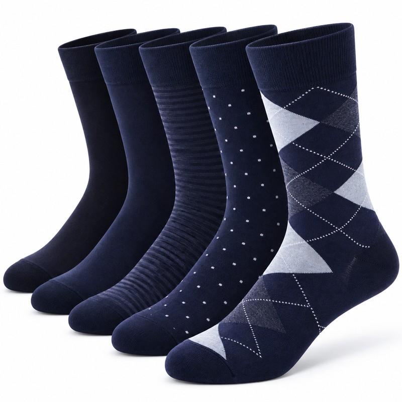 Men’s Dress Socks for Business & Daily Wear – 5-Pair