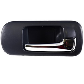 PT Auto Warehouse HO-2572MAFRK - Inside Interior Inner Door Handle, Black Housing with Chrome Lever - 4-Door Sedan, without Power Lock Hole, Passenger Side Front