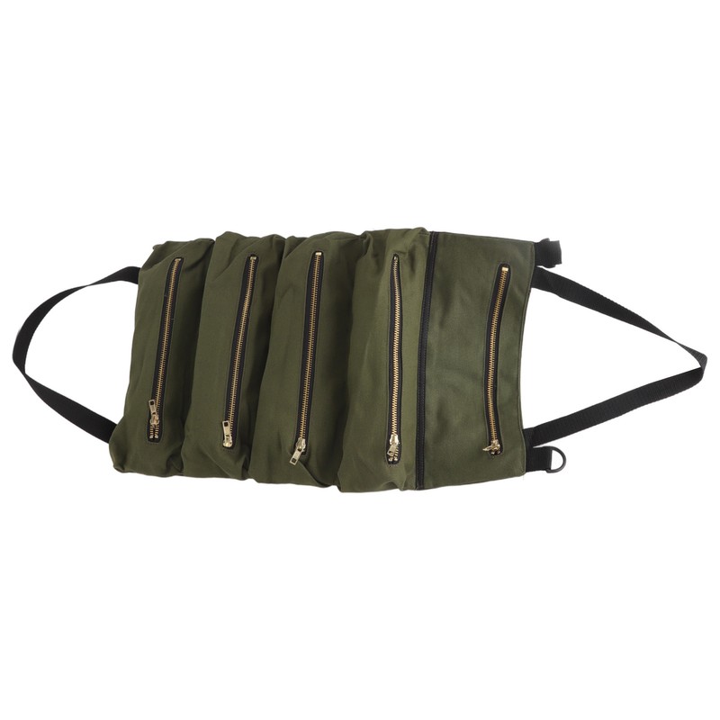 Car Back Seat Tool Storage Bag Canvas Garden Foldable Roll