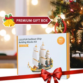 LULUFUN Sailboat Ship Building Blocks Kit DIY Nano Micro Building Blocks Toys,Educational Toy, Gift for Adults and Children(3000 pcs)