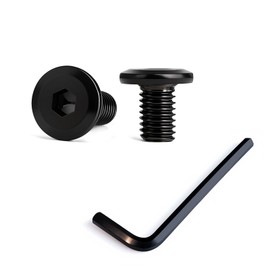 Pack of 50 screws, high-strength carbon steel, fully threaded, bolt, black, with Allen key (M5, length: 8 mm)