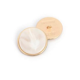 5 botones redondos con patrón de flecha de metal para ropa, costura, manualidades, decoración (blanco, 15 mm)