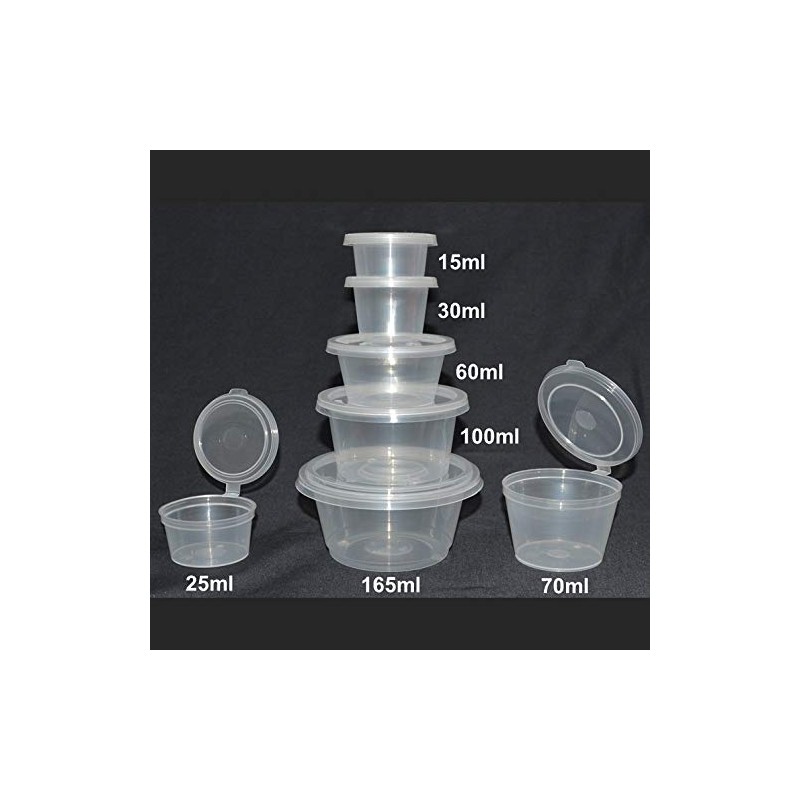 50 Count 2oz 70ml Takeout Containers Leak Resistant PP Containers