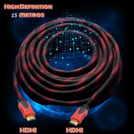 Cable HDMI 10 metros, Cable HDMI 2.1 HD 1080p, Alta Velocidad Uso Rudo, Adaptador HDMI de Nylon Trenzado Compatible con HDR Dinámico, eARC