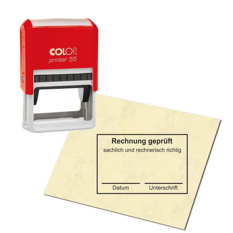 Stamp Accounting Stamp – Invoice Tested with Signature – Accounting