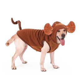 FLAdorepet Halloween Dog Monkey Costume for Small Large Breed Dogs,Winter Warm Pet Coat Funny Cat Clothes Hoodie for Labrador Bulldog Chihuahua Yorkie (4XL)