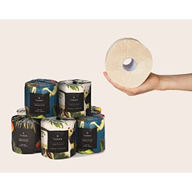 TUSHY Premium Bamboo Toilet Paper - 100% Bamboo (3 Ply, 300 Sheets Per Roll), 16 Rolls