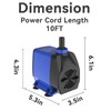 Knifel Submersible Pump 1056GPH (4000L/H 85W) Ultra Quiet with Over