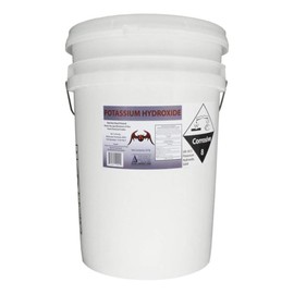 45 lb Pail Potassium Hydroxide Meets Food Chemical Codex High Grade Red Hot Devil Caustic Potash Flakes
