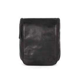 Spikes & Sparrow Genuine Leather Toiletry Bag for Men, Women, Leather Toiletry Bag, Wash Bag with Snap Hook and Mesh Compartment, 022116, brown