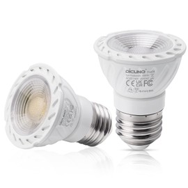 DiCUNO ProOE E27 Bulb, PAR16 LED Spotlight, 5W 400LM 50W Halogen Equivalent, Super High CRI>98, Daylight White 5000K, Not Dimmable, 60° Beam Angle, Pack of 2