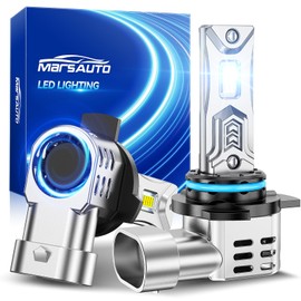 Marsauto 9012 Light Bulbs,34000LM Ultra-Brightness, Real 1:1 Mini Size, 10-Year Extended Lifespan, 6500K White Illumination for Automotive 9012 Fog Lights, Plug and Play, Pack of 2