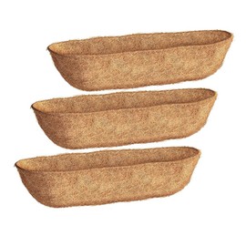 Roarrter 30 Inch 3 Pack Trough Liners, Coconut Coir Fiber for Wall Basket, Window Box Liners, Garden Planter Baskets