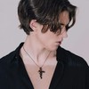 LOTIKOU 40 Pcs Cross Rose Charms, Alloy Gothic Thorns Pendants,