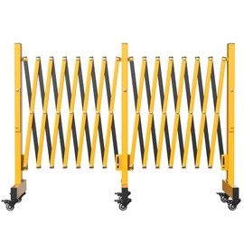 YITAHOME Metal Expandable Barricade Gate Outdoor, 16FT Folding Security Gate, Retractable Driveway Gate, Folding Safety Barricade