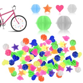 TuseRxln Colourful Bicycle Spoke Clicker Decorations, Pack of 144 Children's Bicycle Accessories, Spoke Clips for Children, Children's Bicycle Accessories for Girls and Boys Spoke Beads