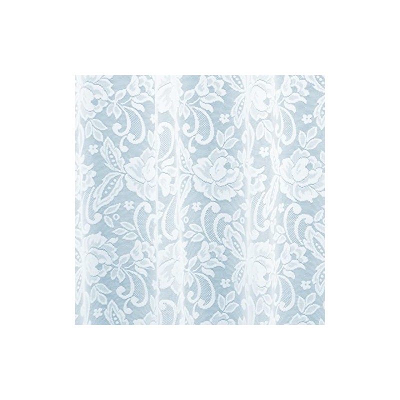 NetCurtainsUK Sorrento Heavy Quality Floral Pattern Net Curtains In White