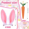 Sozize 12Pcs Easter Tree Decorations Bunny Ears and Carrots Set